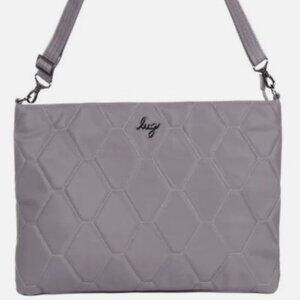 LUG Galley Satin Luxe VL Portfolio Crossbody Bag - Pearl